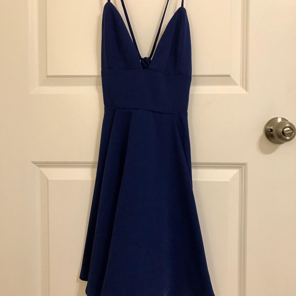 Royal blue cocktail dress